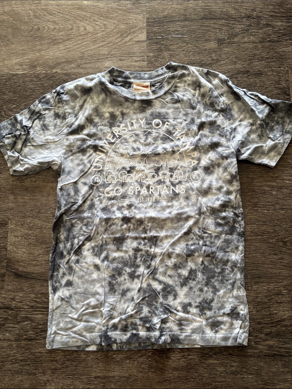 Black & White Tie-Dye University Graphic Tee